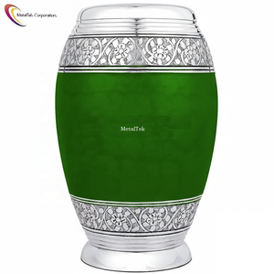 Urna Funeraria de Aluminio para Cenizas Humanas, Urna Decorativa de Metal para Funeral, Recuerdo Conmemorativo Grande, Urnas Personalizadas para Entierro - Product Image 1