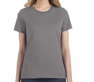 เสื้อยืดลำลองคอวี แขนสั้น ไซส์พลัสสำหรับผู้หญิง พร้อมโลโก้สั่งทำ ผลิตจากผ้าโพลีเอสเตอร์/คอตตอน 180 กรัม เป็นมิตรต่อสิ่งแวดล้อม ระบายอากาศได้ดี - Product Image 3