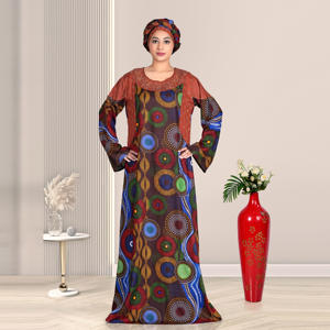 Caftán Abaya de Rayón para Mujer con Adornos de Diamantes, Manga Larga, Ropa Islámica Modesta, Elegante Estilo Dubái, Vestido Maxi para Oración del Eid - Product Image 2