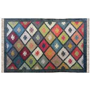 Nature Inspired Floor <b>Carpet</b> Hand Woven Jute-Woolen Kilim Rugs for Living Room Bedroom & Study - Product Image 5