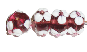 Perles de verre en forme de fleurs, fabrication artisanale, vente en gros |   Boîte d'emballage de perles en forme de cerisier en 3D - Product Image 5