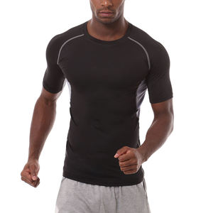 T-shirt de sport respirant et à séchage rapide pour hommes, grande taille, avec logo personnalisé, idéal pour la gym, le fitness et le yoga – Vente en gros à prix réduit - Product Image 2