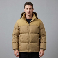 Blouson Bomber d'Hiver Décontracté pour Homme Personnalisé OEM, Style Urbain, Chaud, à Capuche, Respirant, Doublure Laine, Fermeture Éclair, Imperméable et Coupe-Vent