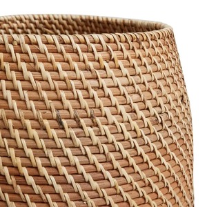 Panier de rangement rond en rotin naturel tissé à la main, écologique, moderne et multifonction, fabriqué à Hanoï - Product Image 5