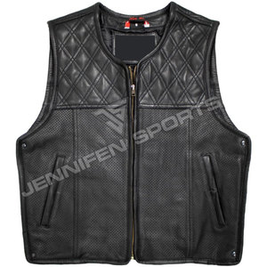 Chaleco de Cuero para Motociclistas al por Mayor, Chaleco de Cuero Premium para Motociclistas, Resistente al Agua y al Viento para Invierno - Product Image 1