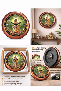 Horloge murale en plastique Ayyappa Swamy avec impression numérique - Décoration dévotionnelle indienne traditionnelle pour la fête des mères et la remise des diplômes - Product Image 2