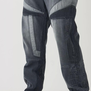 2026 Wholesale Custom Men Baggy <b>Jeans</b> Wide Leg Denim Trousers High Quality Streetwear Wholesale Manufacturer - Product Image 2