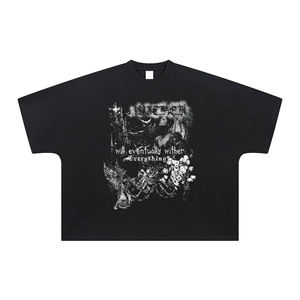 เสื้อยืดราคาส่ง เสื้อยืด unisex ทรงบ็อกซี่ ผ้าฝ้าย 100% คุณภาพสูง เสื้อยืดโอเวอร์ไซส์ เนื้อผ้าหนา สไตล์ฮิปฮอป - Product Image 1