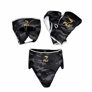 Set de Boxeo Fly: Protector de Cabeza de Cuero Camuflado, Guantes, Protector Inguinal, Equipo de Entrenamiento, Equipo de Protección - Product Image 2