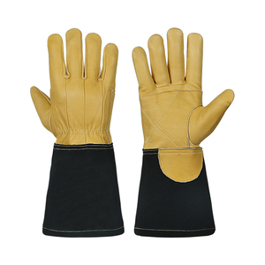 Gants de soudeur résistants à la chaleur et au feu, de haute qualité, en cuir confortable, pour soudage TIG - Product Image 1