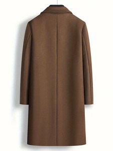 Manteau long décontracté pour homme à revers simple, en laine/polyester, avec fourrure, fabriqué au Bangladesh - Product Image 2