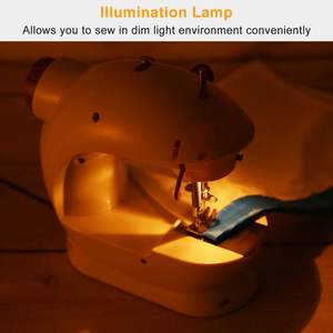 Machine à coudre surjeteuse électrique portable avec lumière LED et pédale à 2 vitesses - Product Image 5