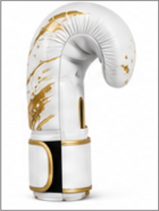 White Gold Custom MMA <b>Boxing</b> <b>Gloves</b> Leather <b>16</b> <b>oz</b> Sparring Training Gear Adjustable Wrist Strap Unisex Custom Packaging - Product Image 5