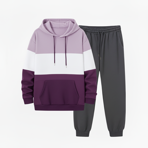 Fabricante de Chándales OEM, Servicio de Impresión de Logotipo Personalizado, MOQ, Crea Tu Propia Marca, Muestra de Ropa, Sudadera con Capucha y Pantalones Deportivos de 2 Piezas con Lavado Ácido - Product Image 6