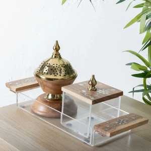 Wholesale Price wood Incense <b>Burner</b> Unique Wood Designer Incense Holder Indian Handcrafted Home Decor Wooden Incense Holder - Product Image 2