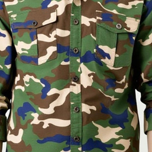 Camisa de Camuflaje para Hombre, con Botones, de Poliéster y Algodón Satinado, Manga Corta, Informal, para Trabajo al Aire Libre, Tela Resistente, Personalizable OEM - Product Image 4
