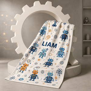 Custom Printed <b>Throw</b> Blanket Personalized Robot Yoga Chess Safari Pizza Barber Sublimation Flannel Fleece Polyester - Product Image 4