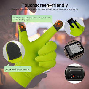 Gants de course unisexes légers à doigts complets, avec coussinets en gel de silicone antidérapants, doublure polaire thermique, protection UV, imperméables pour - Product Image 5