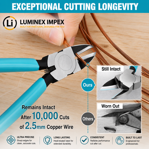 LUMINEX IMPEX LUB=113 <b>Long</b> <b>Nose</b> Stainless Steel Lightweight Smooth Work Jewelry Making Polishing Pliers - Product Image 5