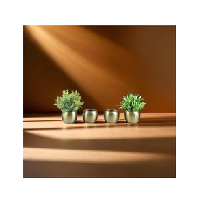 Brass Decorative Planter Pot Indoor Desk Planter Pot <b>for</b> Everyday Elegance and Home Decor Planter Pot - Product Image 3
