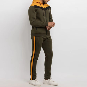 Custom Training Jogging Tracksuits for Men 100% High Quality Zipper Men's fleece Custom Logo Fashion Solid Color Men Tracksuit - Product Image 6