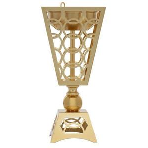 Luxury Gold Goblet Bakhoor Burner Interlocking Circle Filigree Incense Censer with Pedestal Base for Oud and Frankincense - Product Image 5