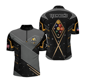 เสื้อเจอร์ซีย์ซิปแบบกำหนดเองลาย 8 ลูก พร้อมพิมพ์โลโก้ด้วยความร้อน - Product Image 5