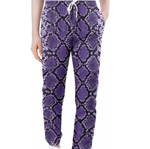 Breathable Purple Solid Color Slim Fit <b>Shine</b> <b>Leggings</b> Shiny Snakeskin Elastic <b>High</b> Waist Active Wear Fashion Gym <b>Leggings</b> Pants - Product Image 1