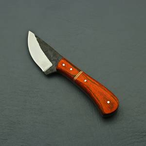 Cuchillo de Camping Compacto de Hoja Fija Forjado a Medida EDC con Mango de Pakka y Funda de Cuero OEM/ODM, Acero 12c27 de Espiga Completa - Product Image 2