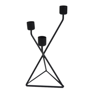 Iron Wire Candle <b>Holder</b> with <b>Black</b> Painted Finish Eco-Friendly Handmade Round Candle Stands for Home Festive & Wedding Decor - Product Image 5