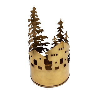 Accessoires de décoration pour la maison, support votif de luxe en métal de forme ovale, Texture noir mat, finition en poudre, livraison gratuite - Product Image 5