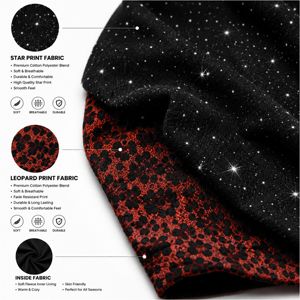 เสื้อฮู้ดดี้ผู้ชายลายเสือดาวสีแดง ลายดาวสีดำ พิมพ์ลายแบบ Sublimation เสื้อผ้าลำลองทรงปกติ ผู้ผลิตขายส่ง OEM - Product Image 4