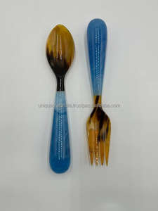 2025 Juego de cubiertos de cuerno ecológico para comedor Juego de cuchillo y cuchara de tenedor de cuerno de calidad superior para comidas elegantes - Product Image 3