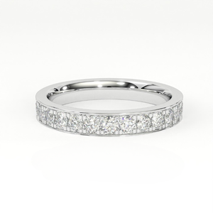 Anillo de Lujo Aarinya Eternity Band Infinite Brilliance Apilable de Oro de 14K con Diamantes Cultivados en Laboratorio Certificados por IGI en Canal - Product Image 3
