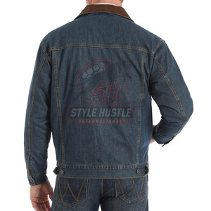 Chaqueta de mezclilla para hombre con logotipo personalizado de alta calidad a bajo precio, talla grande, transpirable, chaqueta de invierno personalizada para hombre - Product Image 2