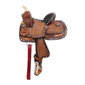 Genuine Leather Western Horse Saddle 8"Tree and Nickel-Plated <b>Hardware</b> | Classic Equestrian Gear | Premium Quality - Product Image 3