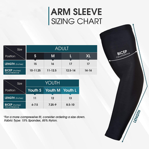 Manchons de compression personnalisés pour hommes, protection UV, pour activités sportives, course à pied, cyclisme, golf et basketball - Product Image 6