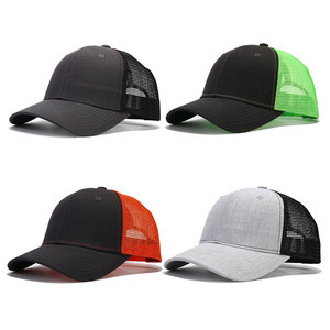 Wholesale Premium High Quality Classic Blank Pre Curved Mens Fashion Cotton Twill Low Profile Mesh Trucker Baseball Cap <b>Hat</b> - Product Image 1