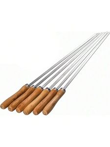Brochetas de acero inoxidable para barbacoa, para pollo, carne, verduras y kebab, con bordes lisos y superficie fácil de limpiar - Product Image 5
