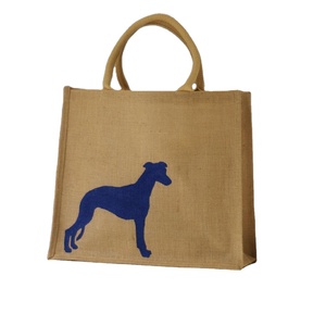 Comprar al por mayor bolsas de yute reutilizables moda elegante impreso promoción Bolsa De yute compras Tote bolsa de embalaje - Product Image 1