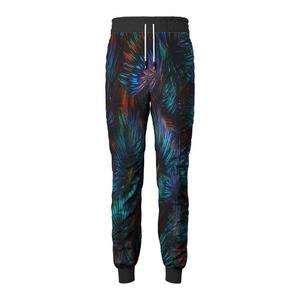 Pantalones Deportivos Estampados Florales para Hombre, Cintura Elástica con Cordón, Joggers Casuales Ligeros de Poliéster, Diseño Sublimado, Ropa de Verano - Product Image 3