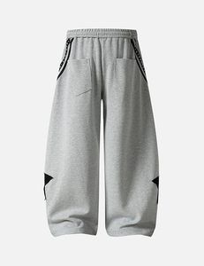 Baggy Barrel Sweatpants Women Men Star Graphic Striped Wide Leg Lounge <b>Pants</b> Elastic Waist <b>Y2k</b> Unisex - Product Image 2