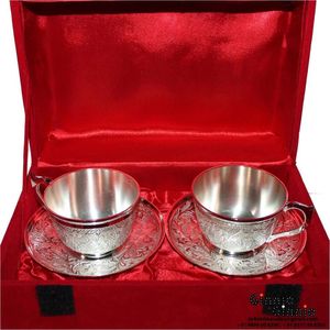 Bol en métal gaufré de qualité supérieure avec cuillère dans une boîte en velours – Solution de cadeau d'entreprise festif – Faveur de mariage indienne traditionnelle pour la table - Product Image 6