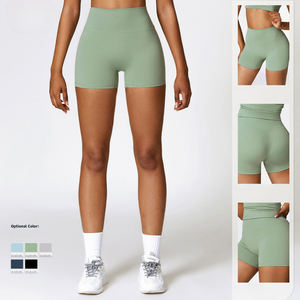 Latest Design High Quality Women's Athletic Biker Shorts Custom Color Yoga Shorts With Soft Design Unisex - Product Image 4