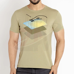 T-shirts amples marron unis pour hommes 100 % coton, style streetwear décontracté, coupe ample, basiques pour l'été, vente en gros, marque - Product Image 1