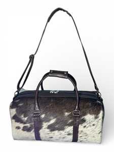 Genuine <b>Leather</b> Hair Duffle <b>Bag</b> Handmade Lightweight Fashion Zipper Portable Multi-Function Unisex Travel <b>Bag</b> Vintage Large - Product Image 3