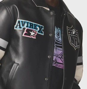 เสื้อแจ็คเก็ต Avirex X Starter Super Bowl LX หนังแกะ สตรีทแวร์ รักษ์โลก กันลม รุ่น Bomber 2026 - Product Image 6