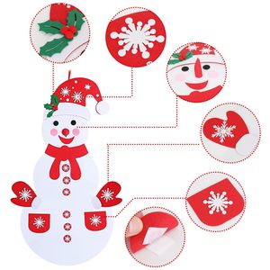 Set di Decorazioni Natalizie Fai-da-Te in Feltro a Forma di Pupazzo di Neve da Appendere per Bambini, Kit Artigianali in Feltro per Bambini - Product Image 4