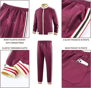 Ensemble de jogging pour homme, design personnalisé, hiver, 100% coton, molleton respirant, ensemble de jogging sportif - Product Image 5