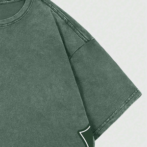 เสื้อยืดโอเวอร์ไซส์สไตล์วินเทจสำหรับผู้ชายและผู้หญิง ผ้าฝ้าย 100% ล้างสีแบบแอซิดวอช  สามารถปรับแต่งได้ เหมาะสำหรับใส่โลโก้ - Product Image 3